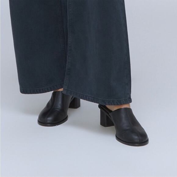 Everlane The Artist Mule Black Leather Shoes Sandals Womens Size 9 - Picture 3 of 11